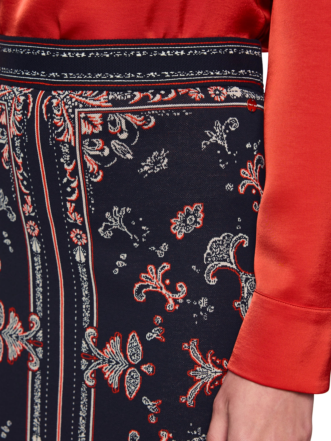 Marc Cain Rethink Together skirt in Navy AC 71.05 M01 - Pre Order June Delivery