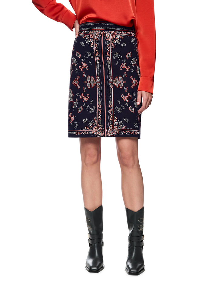 Marc Cain Rethink Together skirt in Navy AC 71.05 M01 - Pre Order June Delivery