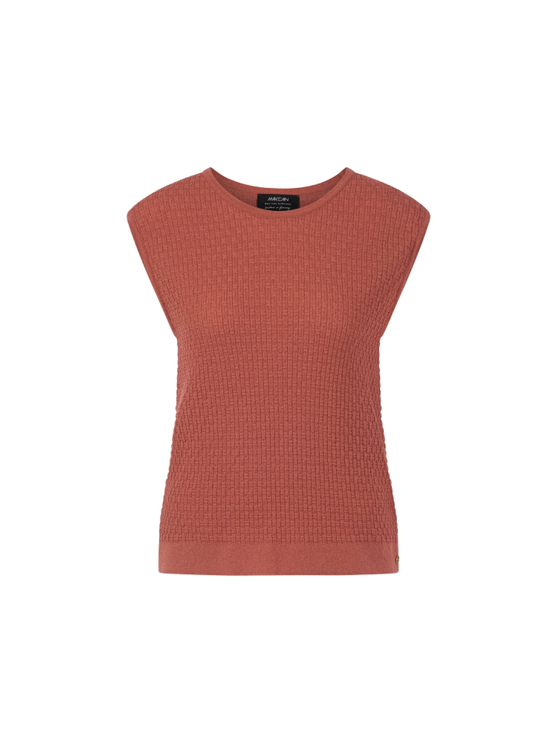 Marc Cain ‘Knitted in Germany’ viscose top in Etrscn Red AC 61.31 M45