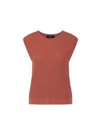 Marc Cain ‘Knitted in Germany’ viscose top in Etrscn Red AC 61.31 M45