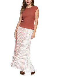 Marc Cain ‘Knitted in Germany’ viscose top in Etrscn Red AC 61.31 M45