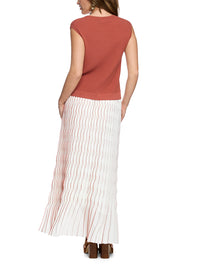 Marc Cain ‘Knitted in Germany’ viscose top in Etrscn Red AC 61.31 M45