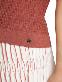 Marc Cain ‘Knitted in Germany’ viscose top in Etrscn Red AC 61.31 M45