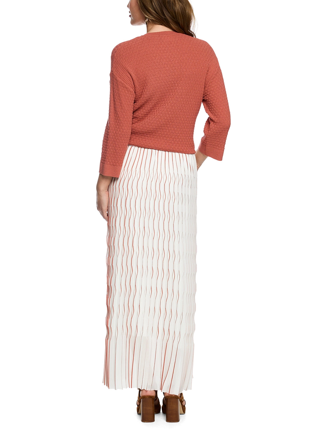 Marc Cain Maxi skirt with pleats in Etrscn Red AC 71.25 W76