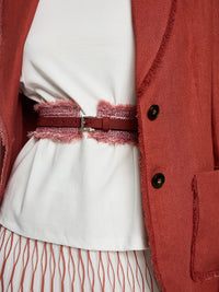 Marc Cain Waist belt in suede in Etrscn Red AC G1.14 L48