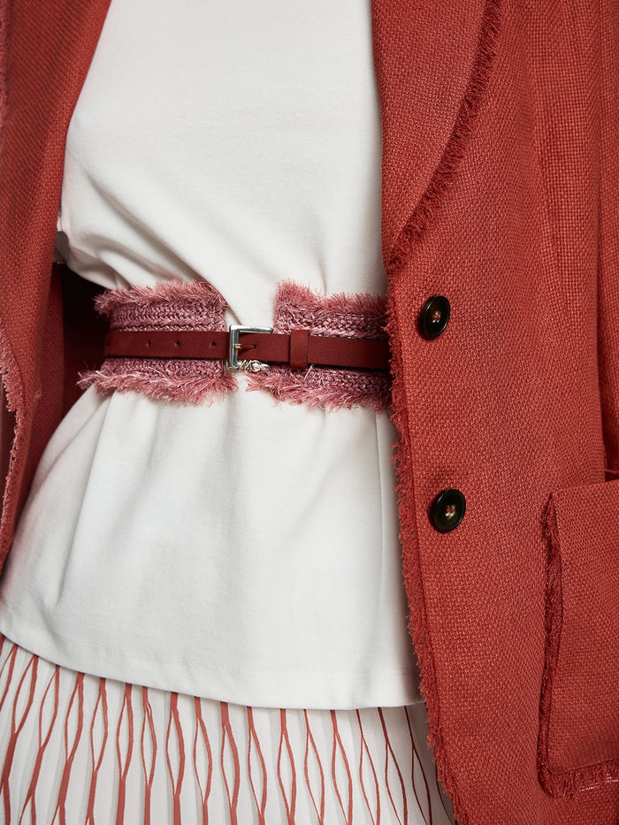 Marc Cain Waist belt in suede in Etrscn Red AC G1.14 L48
