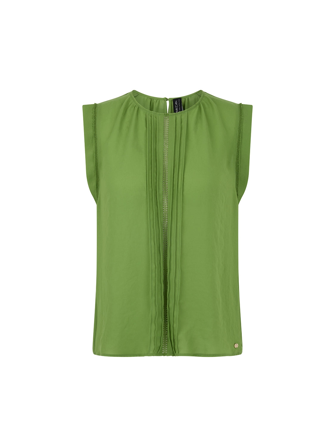 Marc Cain Top with lace and pintucks in Grd Green AC 61.15 W30
