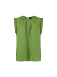 Marc Cain Top with lace and pintucks in Grd Green AC 61.15 W30