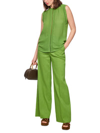 Marc Cain Top with lace and pintucks in Grd Green AC 61.15 W30