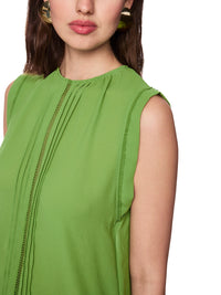 Marc Cain Top with lace and pintucks in Grd Green AC 61.15 W30