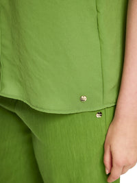 Marc Cain Top with lace and pintucks in Grd Green AC 61.15 W30