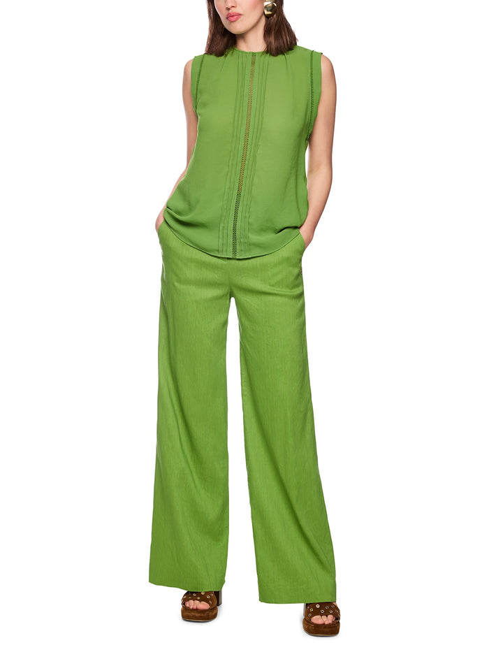 Marc Cain Top with lace and pintucks in Grd Green AC 61.15 W30