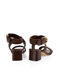 Marc Cain Handmade sandals in Dark Wood AC SG.02 L51