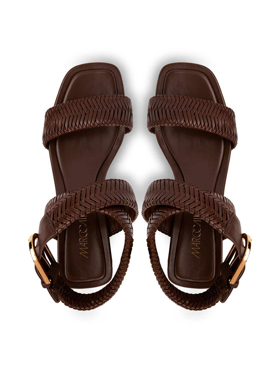 Marc Cain Handmade sandals in Dark Wood AC SG.02 L51