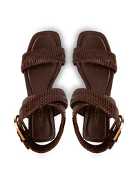 Marc Cain Handmade sandals in Dark Wood AC SG.02 L51