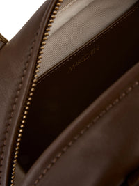 Marc Cain Mini leather bowling bag in Dark Wood AC TJ.03 L31