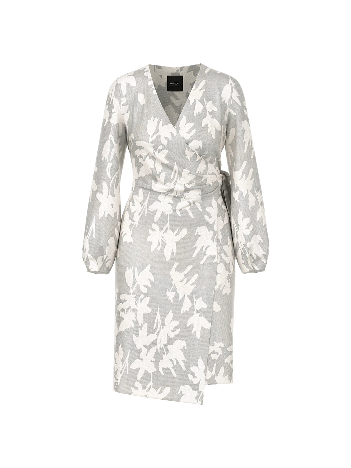 Marc Cain Long-sleeved wrap dress in Microchip AC 21.43 J37