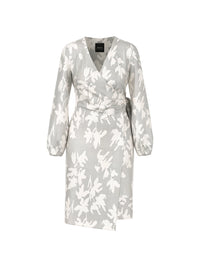 Marc Cain Long-sleeved wrap dress in Microchip AC 21.43 J37
