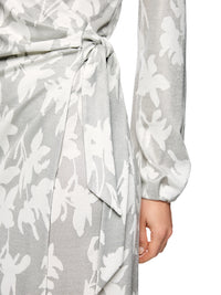 Marc Cain Long-sleeved wrap dress in Microchip AC 21.43 J37
