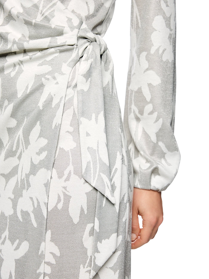 Marc Cain Long-sleeved wrap dress in Microchip AC 21.43 J37