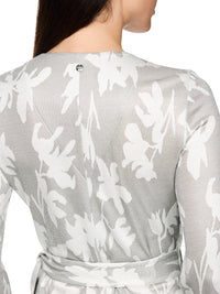 Marc Cain Long-sleeved wrap dress in Microchip AC 21.43 J37