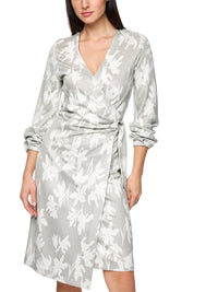 Marc Cain Long-sleeved wrap dress in Microchip AC 21.43 J37