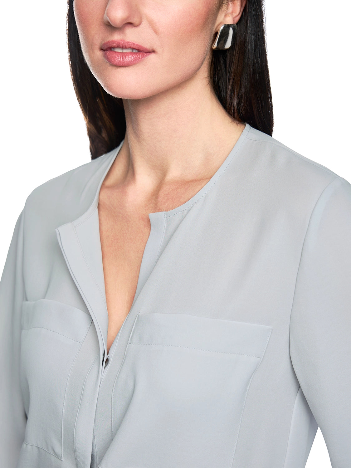 Marc Cain Casual blouse with concealed buttoning in Microchip AC 51.26 W90