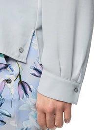 Marc Cain Casual blouse with concealed buttoning in Microchip AC 51.26 W90