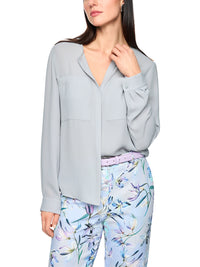 Marc Cain Casual blouse with concealed buttoning in Microchip AC 51.26 W90