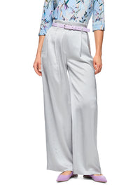 Marc Cain WICHTIA wide fit pleated trousers in Microchip AC 81.56 W46