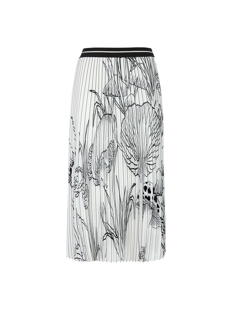 MarcCain Pleated "Rethink Together" Print Skirt VC 71.20 W76