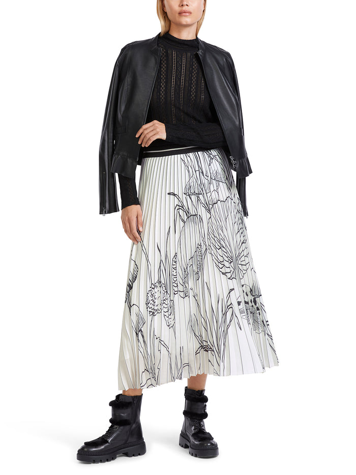 MarcCain Pleated "Rethink Together" Print Skirt VC 71.20 W76