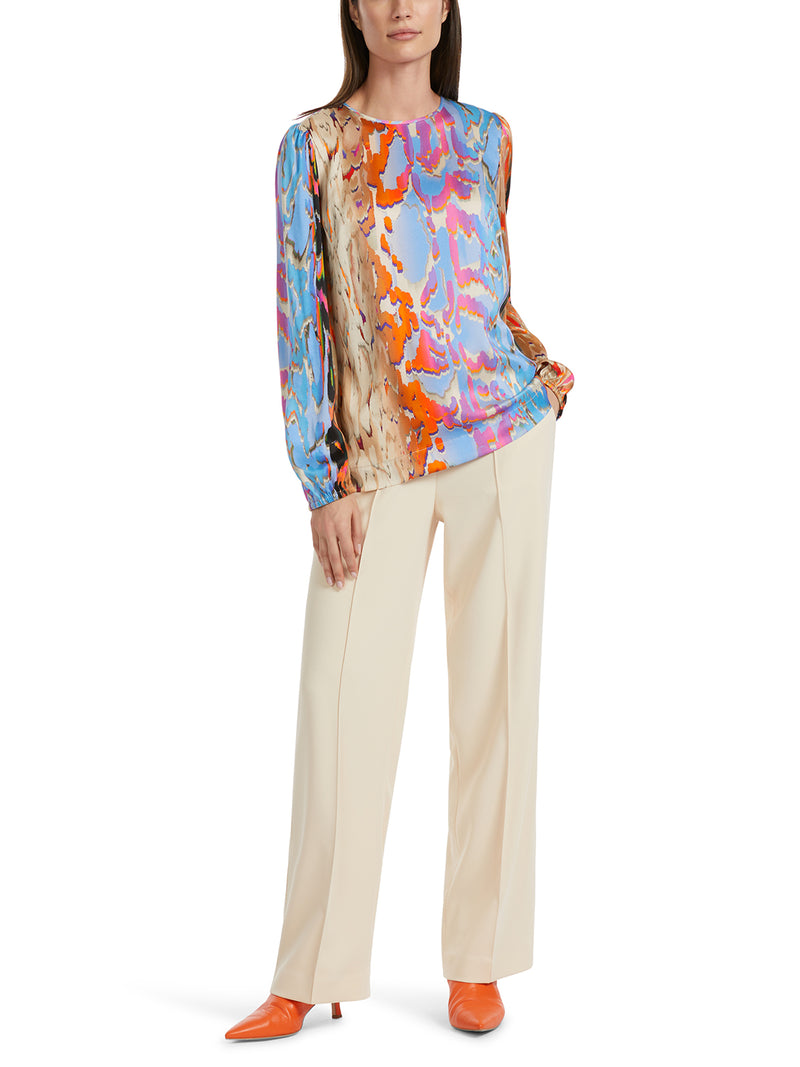 MarcCain Colourful silk blouse VC 51.08 W38