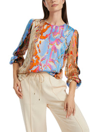 MarcCain Colourful silk blouse VC 51.08 W38