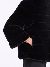 MarcCain Fifties Style Fun Fur Jacket VC 12.10 W65