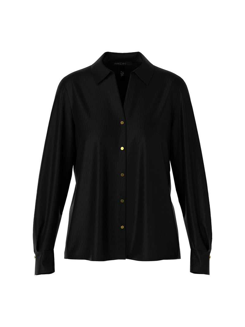 MarcCain Classic Shirt blouse with V-neck VC 51.26 W08