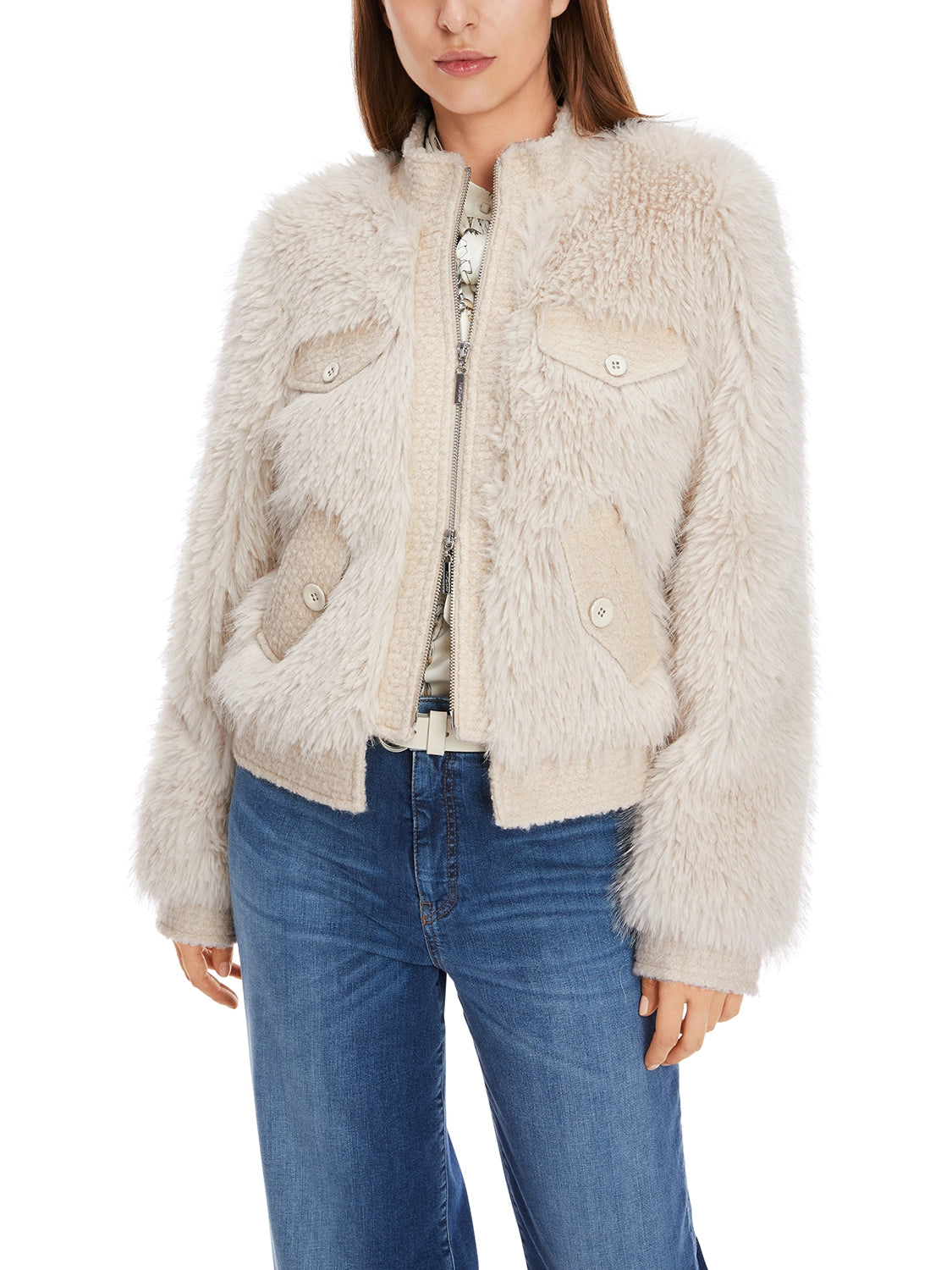 MarcCain Outdoor Jacket in Fun Fur XC 12.07 W94