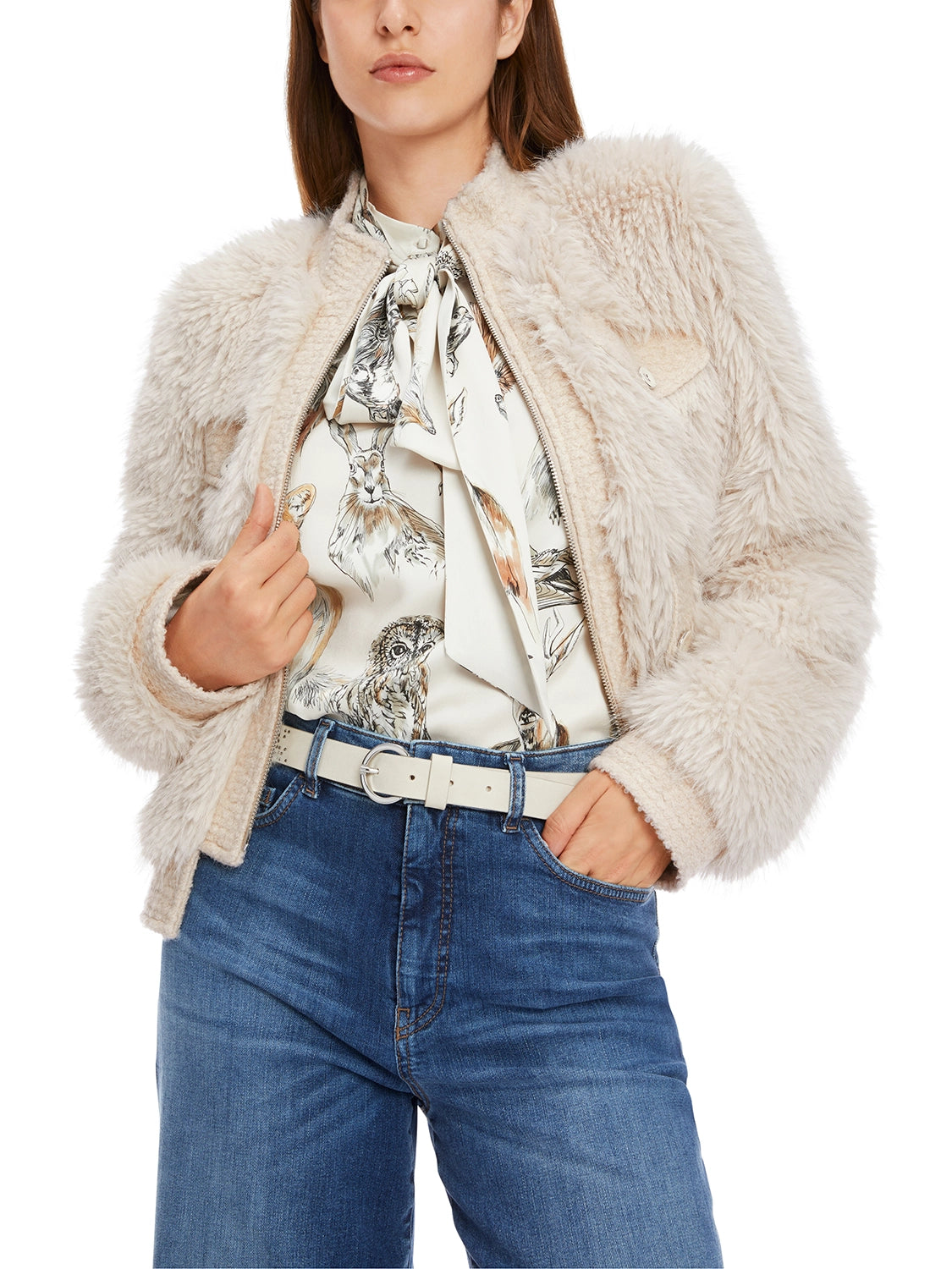 MarcCain Outdoor Jacket in Fun Fur XC 12.07 W94