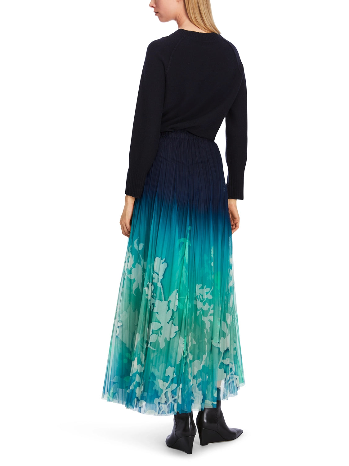 MarcCain Printed Mesh Long Skirt XC 71.07 W34