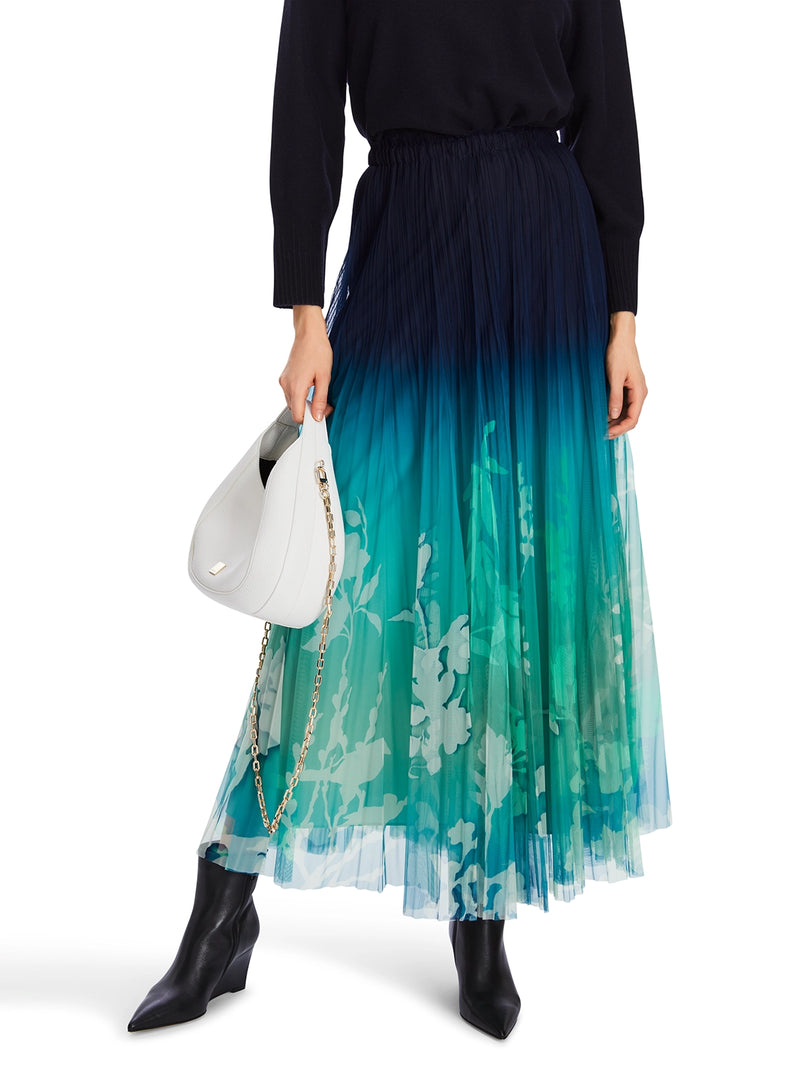 MarcCain Printed Mesh Long Skirt XC 71.07 W34