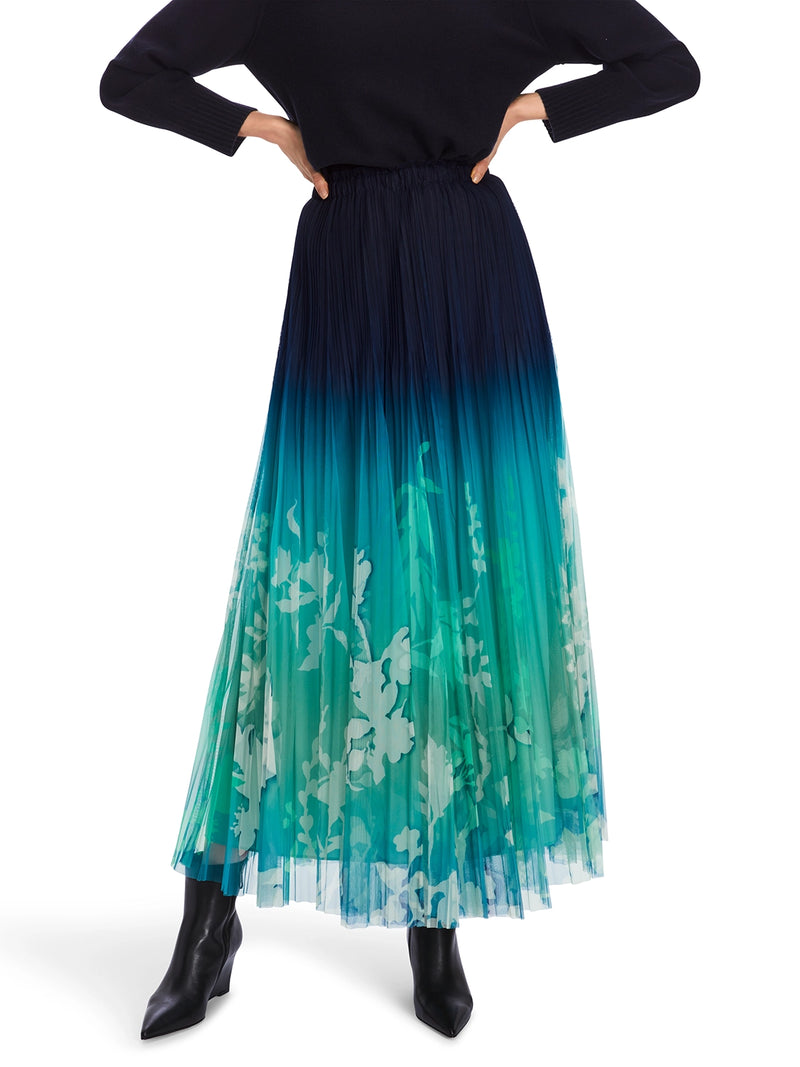 MarcCain Printed Mesh Long Skirt XC 71.07 W34