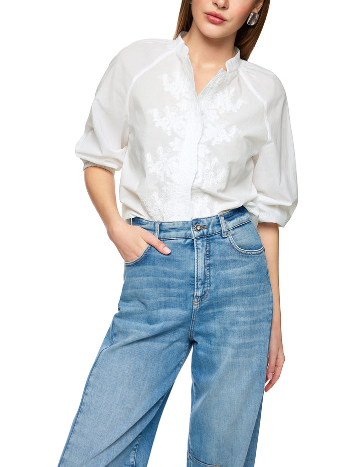 Marc Cain Boho blouse with embroidery ZC 51.19 W53 - Pre-Order November Delivery