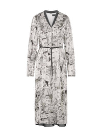 Marc Cain Printed dress in viscose in Smoke ZC 21.27 W75