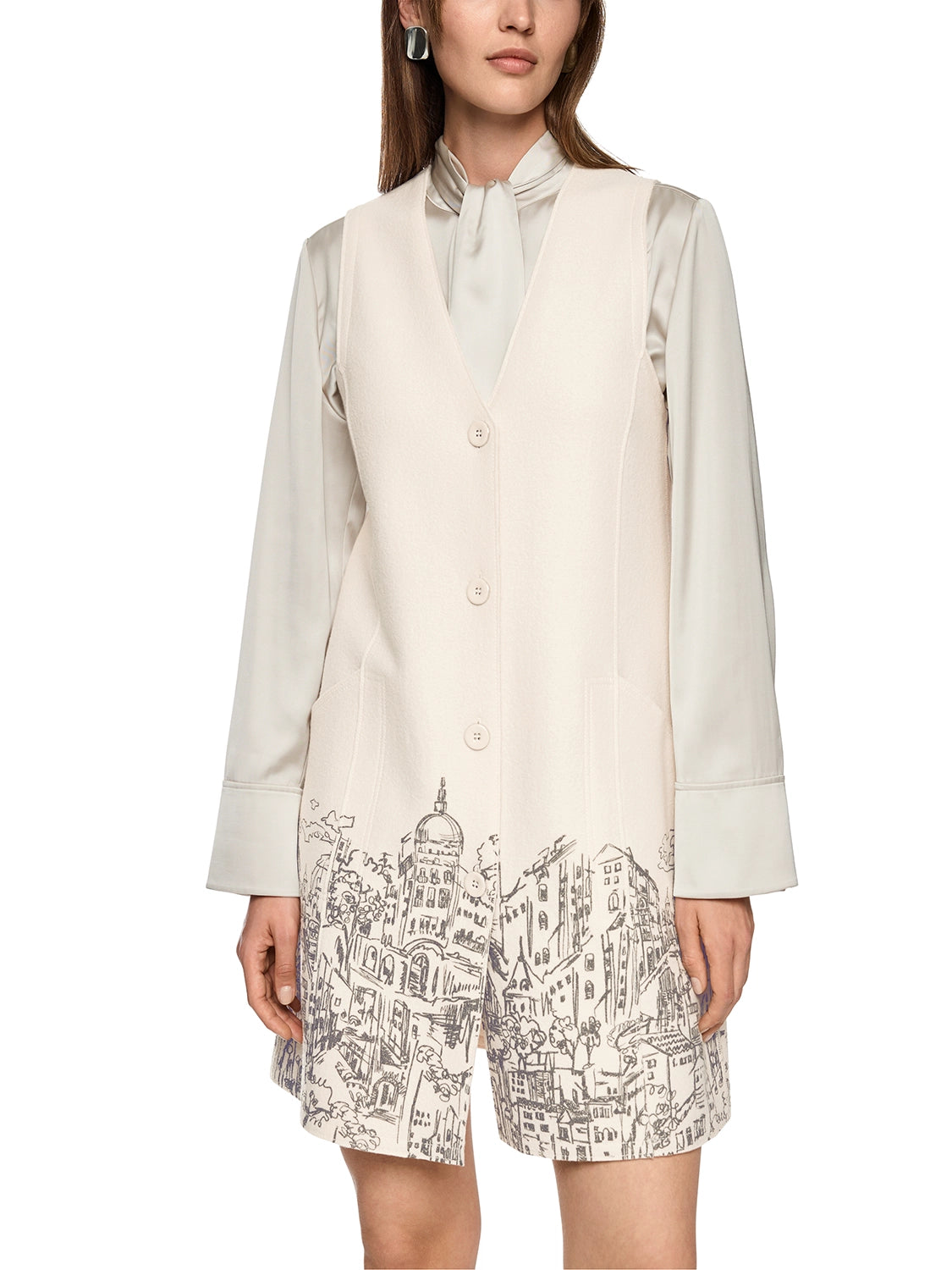 Marc Cain Knitted in Germany boiled wool dress in Smoke ZC 21.29 J29