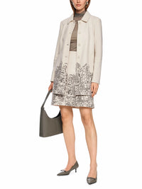 Marc Cain Knitted in Germany boiled wool coat in Smoke ZC 31.11 J29