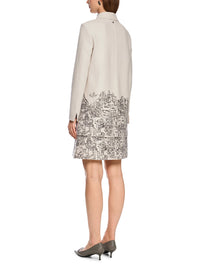 Marc Cain Knitted in Germany boiled wool coat in Smoke ZC 31.11 J29