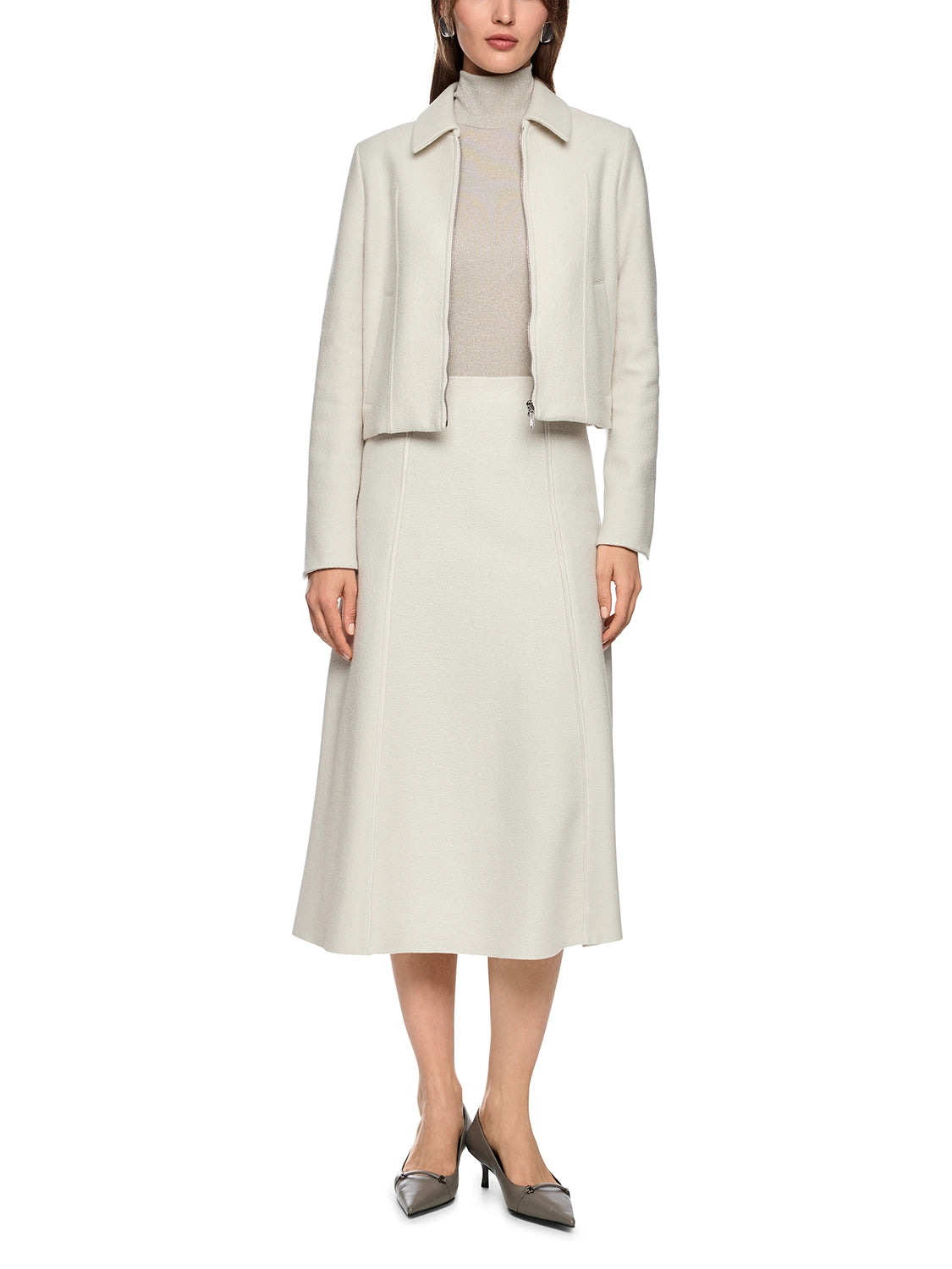 Marc Cain Knitted in Germany new wool jacket in Smoke ZC 31.12 J30