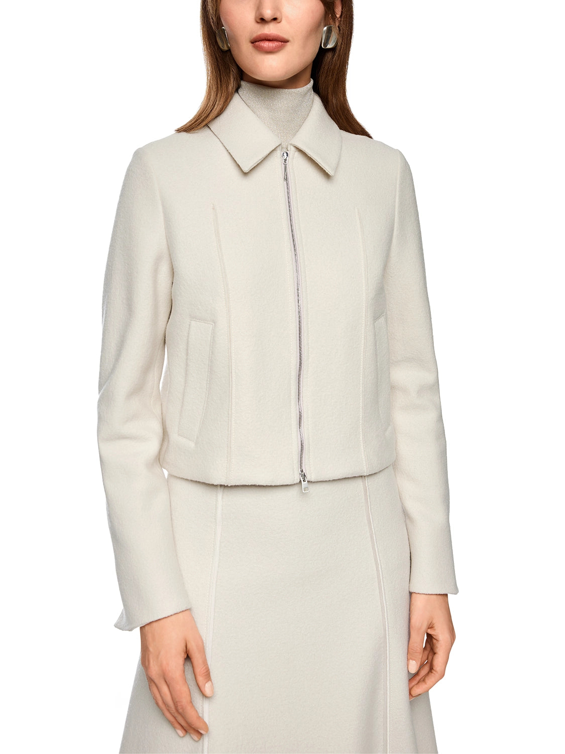 Marc Cain Knitted in Germany new wool jacket in Smoke ZC 31.12 J30