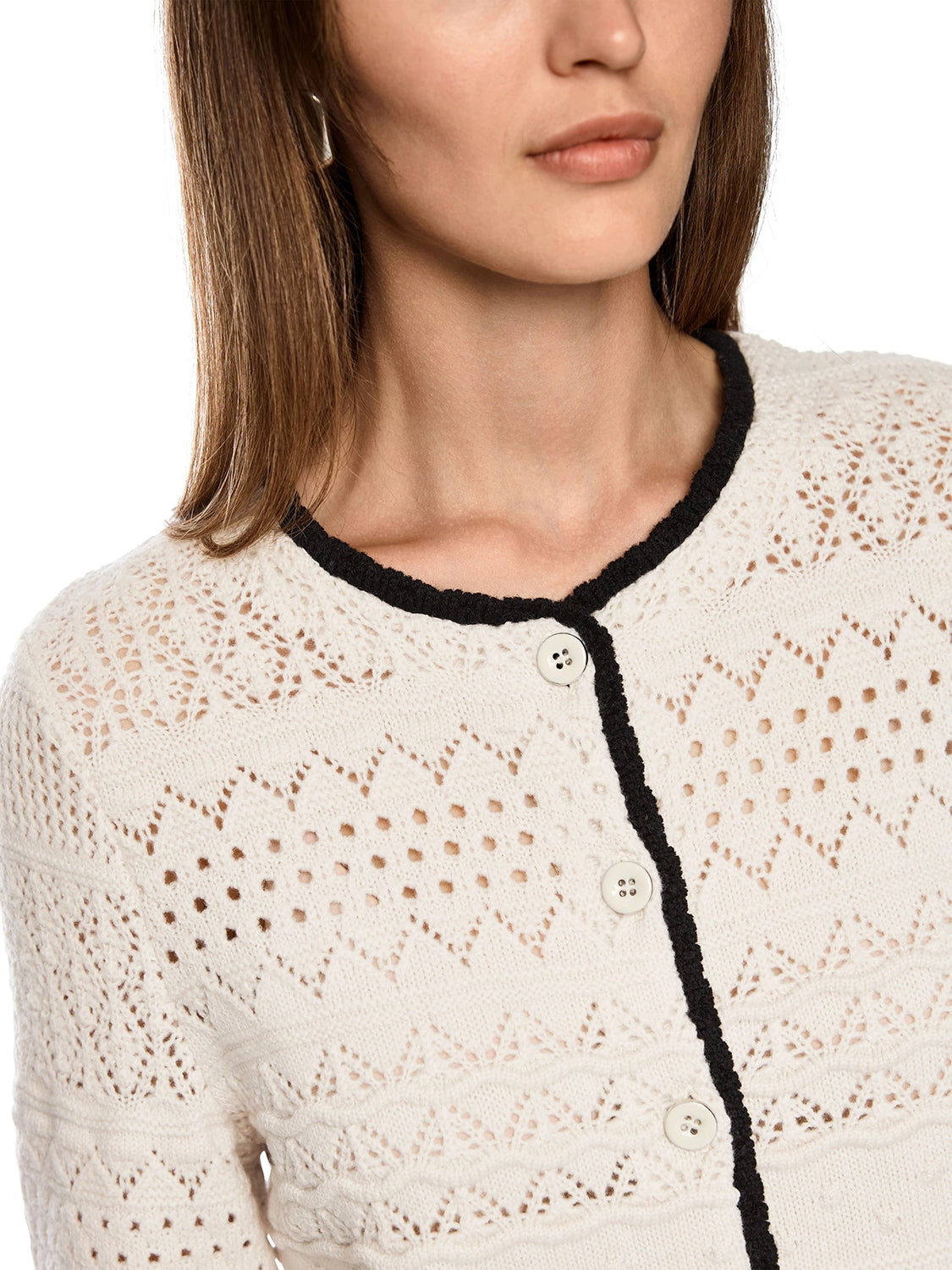 Marc Cain Knitted in Germany new wool cardigan in Smoke ZC 39.16 M45