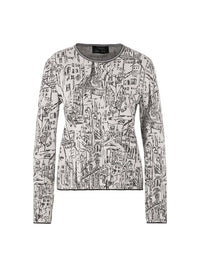 Marc Cain Knitted in Germany fine knit jumper in Smoke ZC 41.31 M38